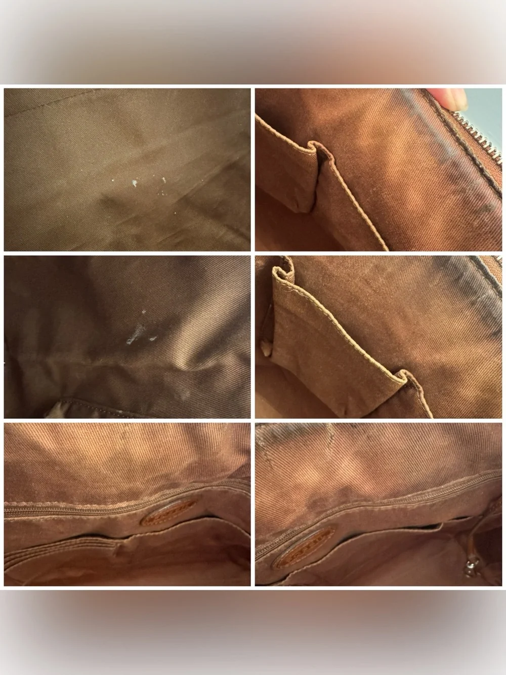 Fossil Sydney Tote Coated Leather Geometric Design Minimalist Large Tote Bag